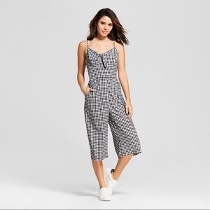 Gingham Cropped Jumpsuit - Xhilaration